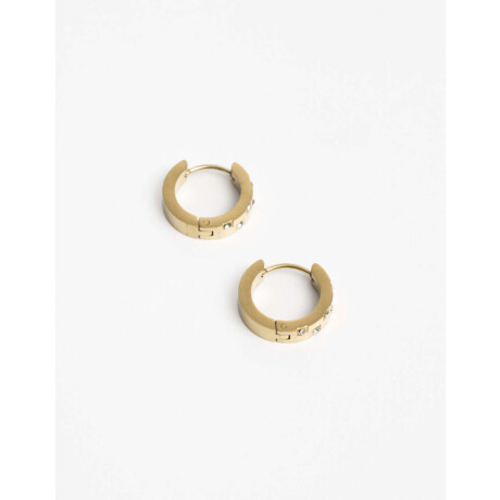 Aros Argollas Cubic zirconia Dorado