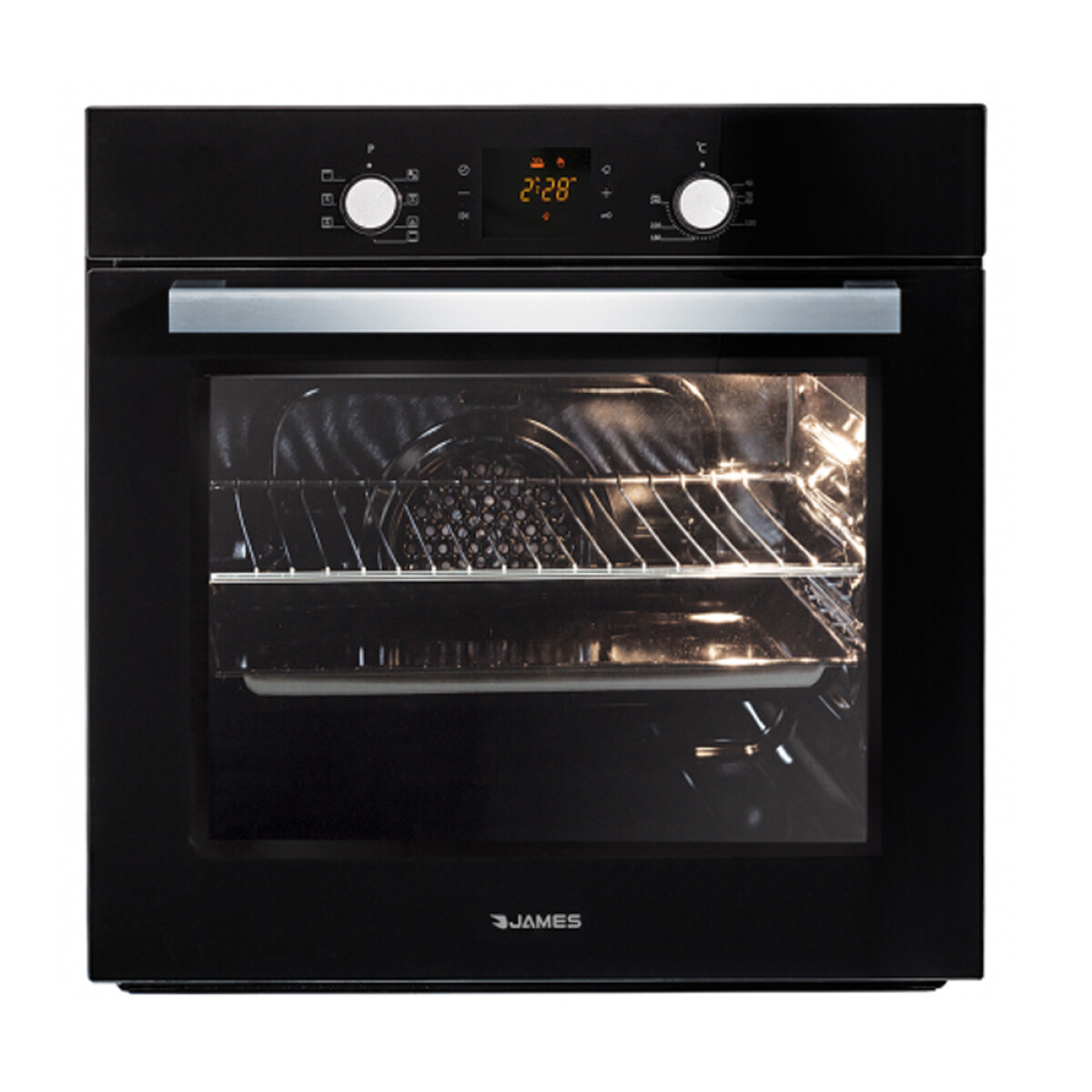 HORNO JAMES DE EMPOTRAR HEE-BKD G2 Digital Vidrio Full Black - Sin color 