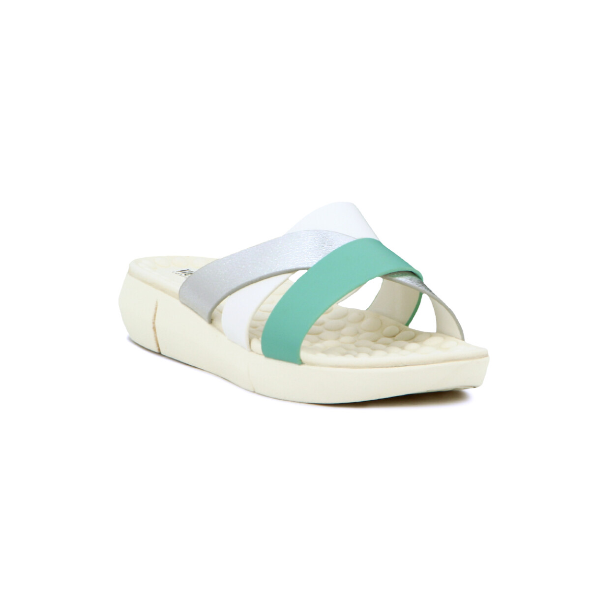 Sandalias Mujer Wonder Plantilla Confort - Blanco-plata 