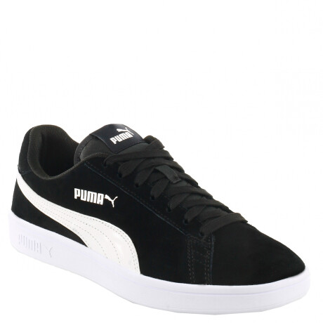 Championes de Hombre Puma Smash V2 Negro - Blanco - Plateado