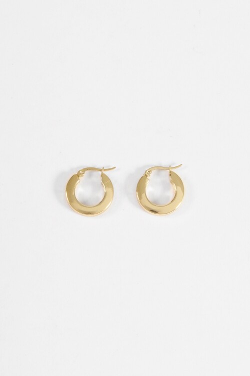 Aros geométricos 2 cm acero dorado