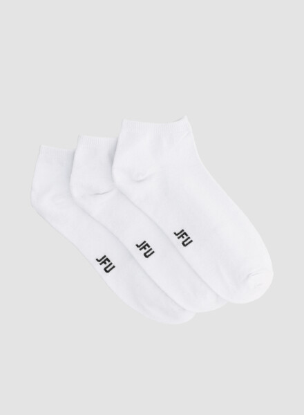 Pack x3 medias ciclista lisas Blanco