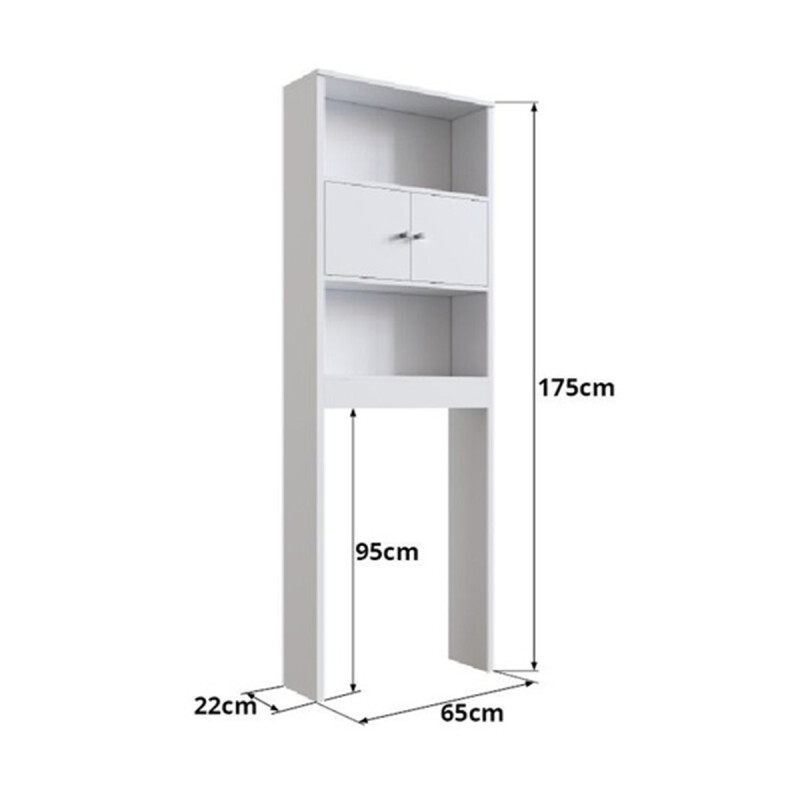 Mueble Para Baño Sobre Inodoro Con 2 Puertas Y 2 Estantes Mueble Para Baño Sobre Inodoro Con 2 Puertas Y 2 Estantes