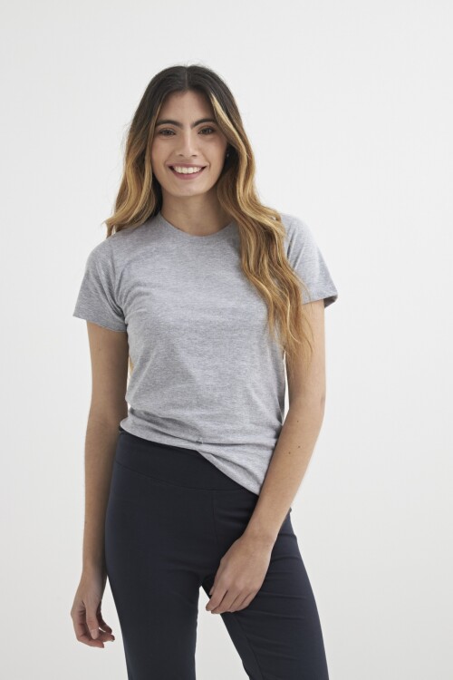 Remera básica GRIS MELANGE