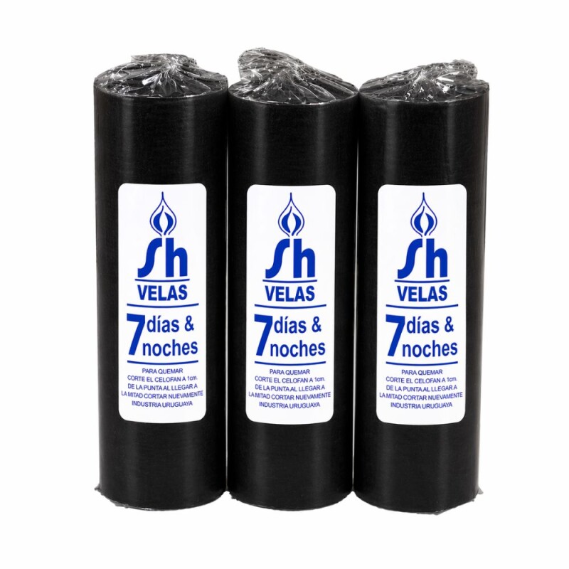 VELON 7 DIAS / 7 NOCHES LISO X12 Negro