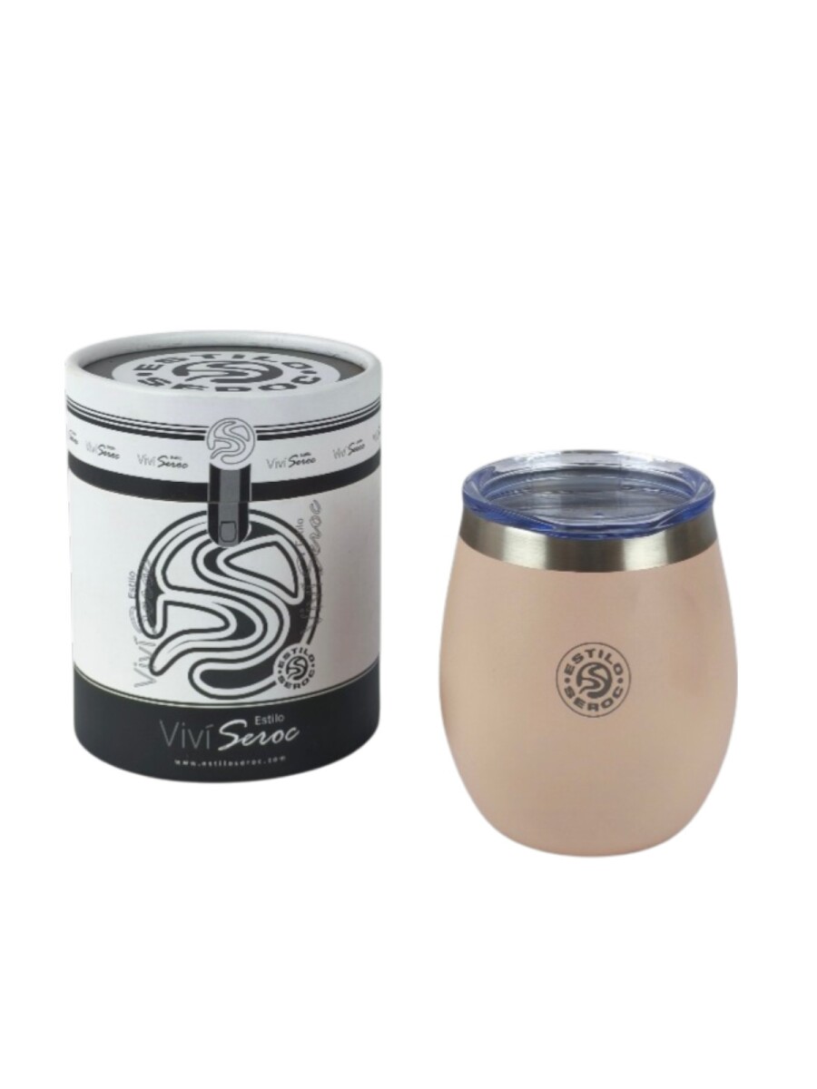 Mate Acero Color 8oz - Rosado 