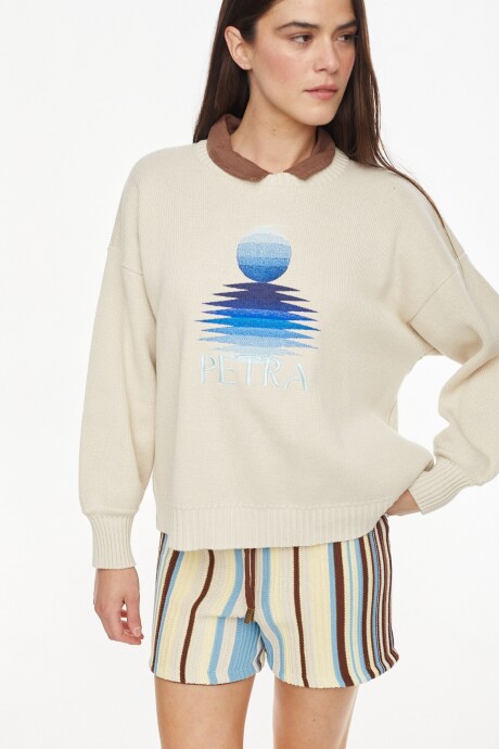 Sweater Reflejos Crudo