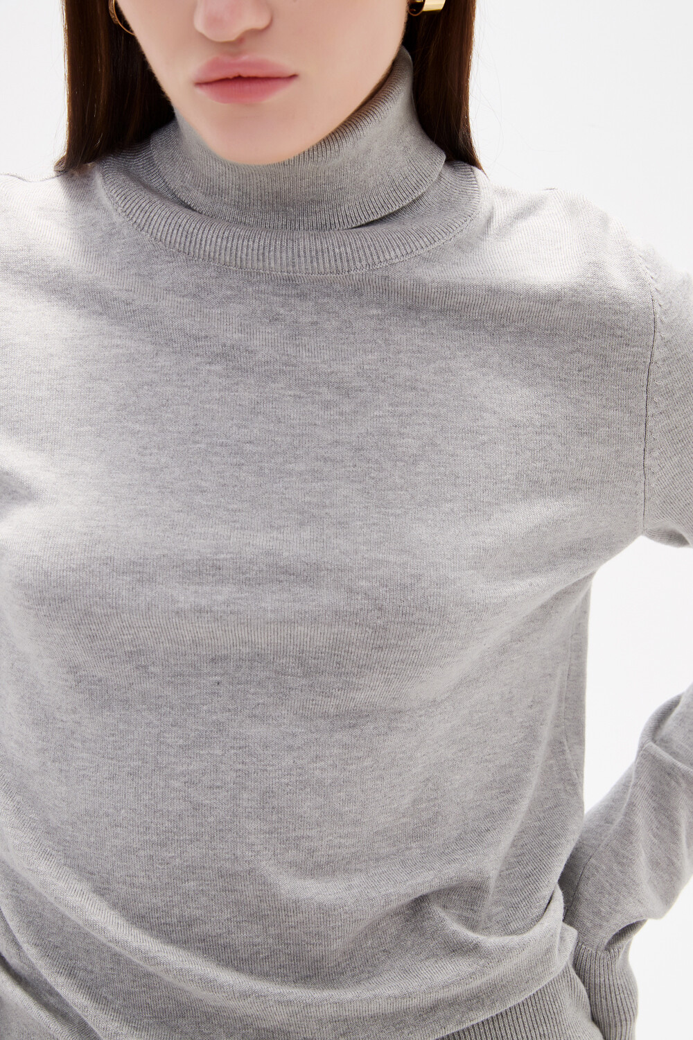 Polera Tivana Gris Melange Medio