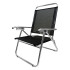 Sillón reclinable en aluminio King, 140 kg súper resistente NEGRO