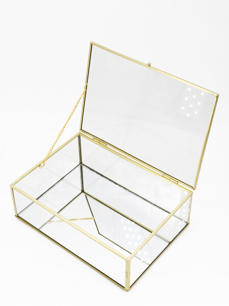 CAJA METAL RECTANGULAR TRANSPARENTE