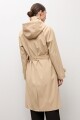 Trench clásico capucha desmontable beige