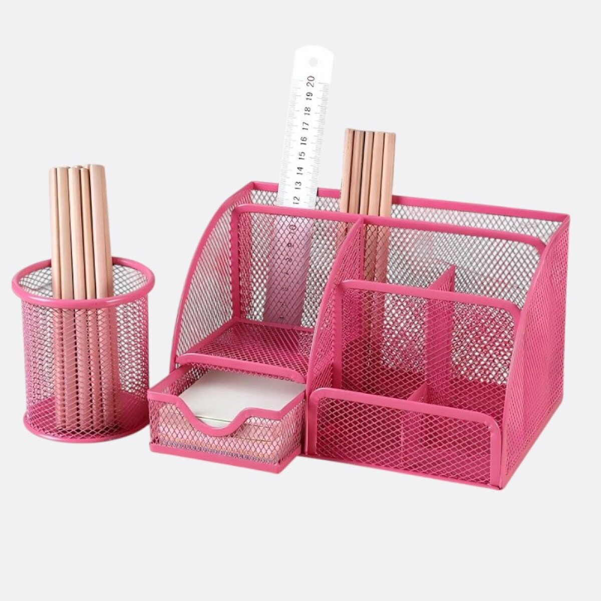 Set Organizador De Escritorio - Fucsia 