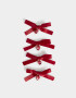 Piquitos Con moño Set De Piquitos Con Dijes - Rojo Medio