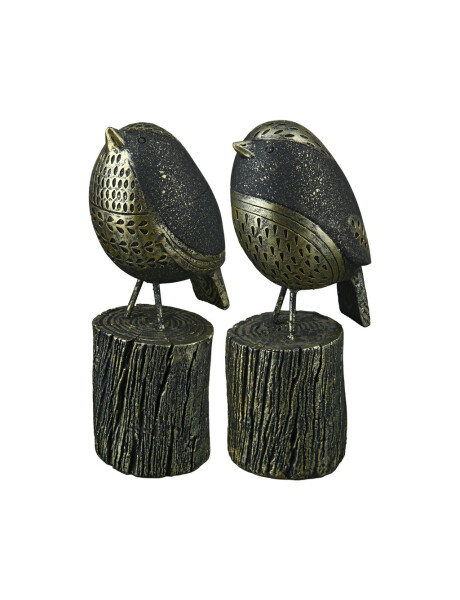 PAJAROS DECORATIVO RESINA 10x7x18CM NEGRO/DORADO PAJAROS DECORATIVO RESINA 10x7x18CM NEGRO/DORADO