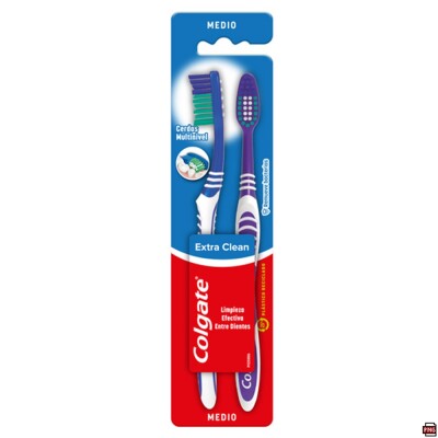 Cepillo De Dientes Colgate Extra Clean 2x1 Cepillo De Dientes Colgate Extra Clean 2x1
