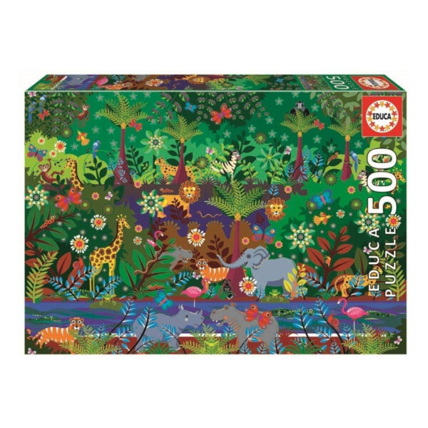 Puzzle Educa Rompecabeza Jungla 500 Piezas Arte Didactico — Atrix