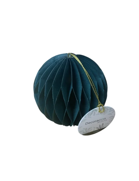 ADORNO COLGANTE BOLA 8x8CM PAPEL VERDE ADORNO COLGANTE BOLA 8x8CM PAPEL VERDE