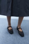 Balerina transparente negro