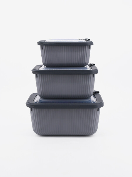 CONTENEDORES LINE SET X 3 GRIS