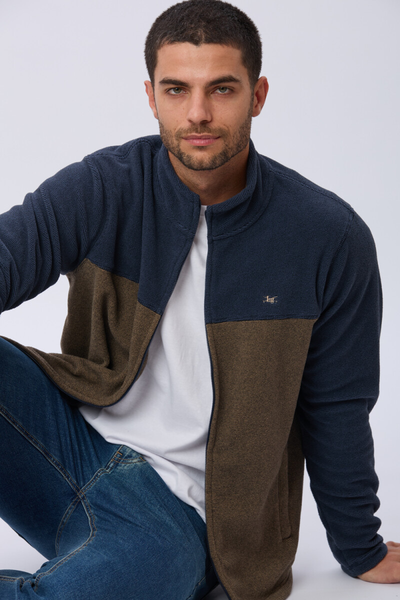 CAMPERA POLAR BICOLOR - Beige 
