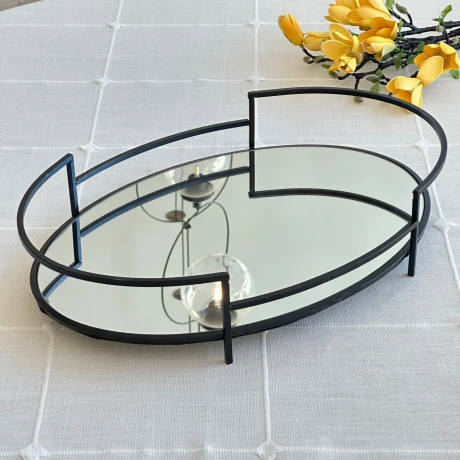 Bandeja Ovalada Decorativa Vidrio Largo 40cm x Ancho 27cm Bandeja Ovalada Decorativa Vidrio Largo 40cm x Ancho 27cm