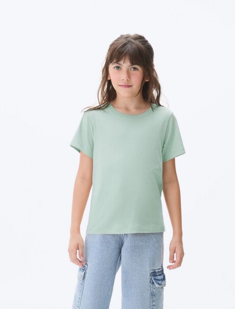 CAMISETA BÁSICA INFANTIL VERDE
