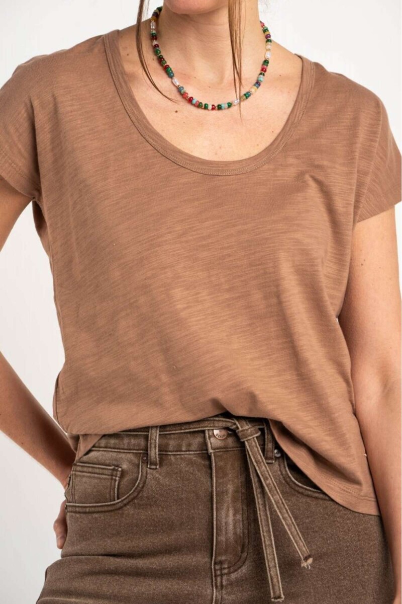 Remera Algodón Flame - Mocha 