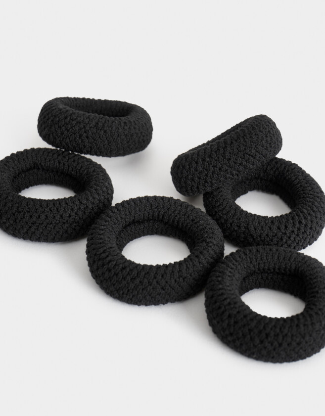 Gomitas Elásticas Sets Set por 6 Set De Gomitas Elásticas - Negro