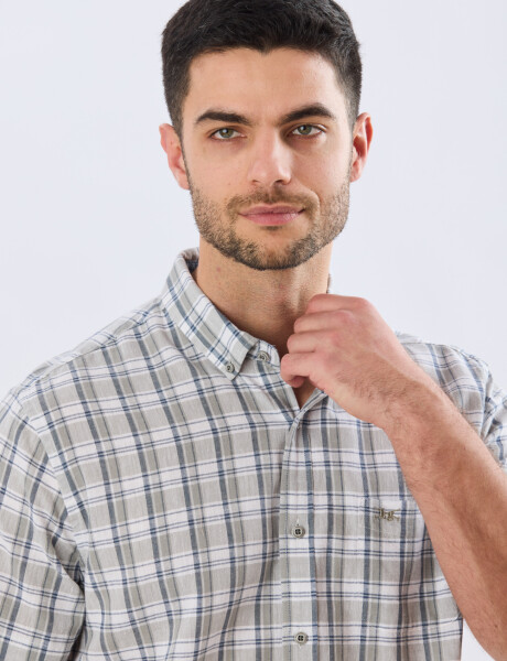 CAMISA CUADROS DE LINO Denim