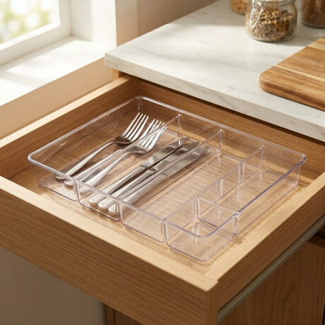 Cubiertera acrílico 5 divisiones TRANSPARENTE