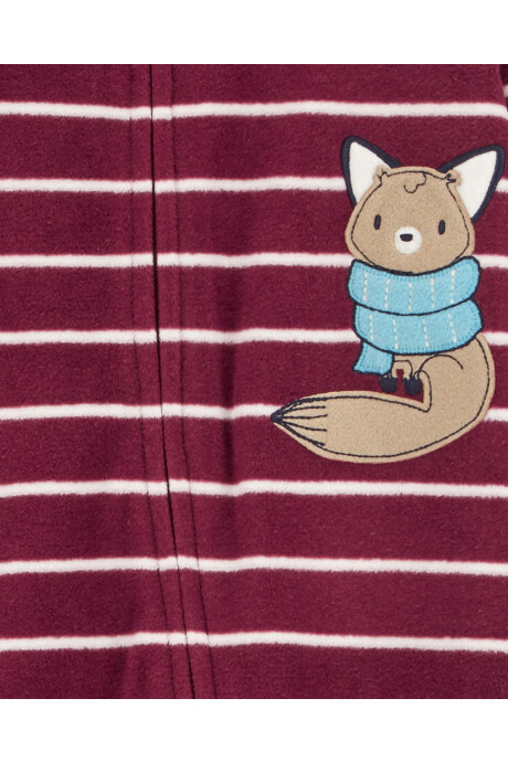 Pijama una pieza de micropolar, con pie, estampa zorro Pijama una pieza de micropolar, con pie, estampa zorro
