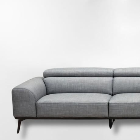 Sofá con chaise DUNA TELA GRIS - DERECHO