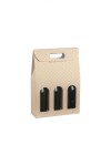 Caja c/ventana 3 botellas 27x9x38,5 - 37544 - MATELASSE NUDO Caja c/ventana 3 botellas 27x9x38,5 - 37544 - MATELASSE NUDO