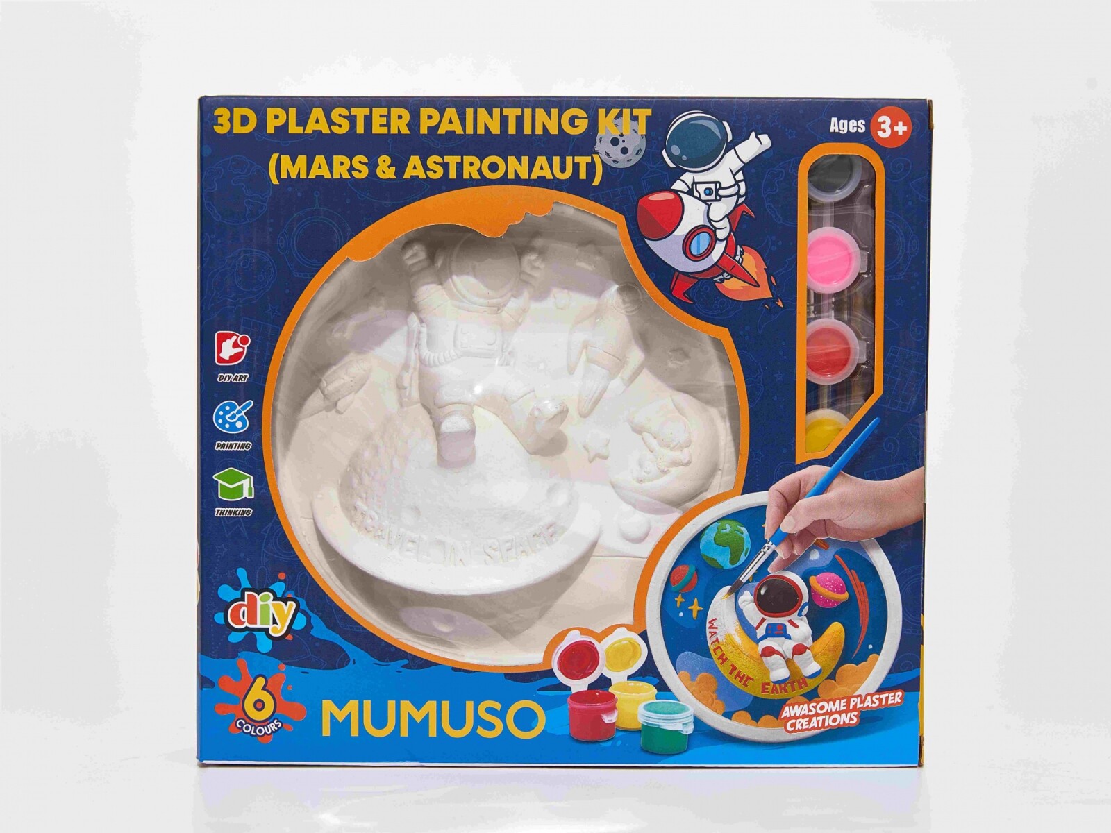 KIT DE PINTURA EN YESO 3D (MARTE Y ASTRONAUTA) 