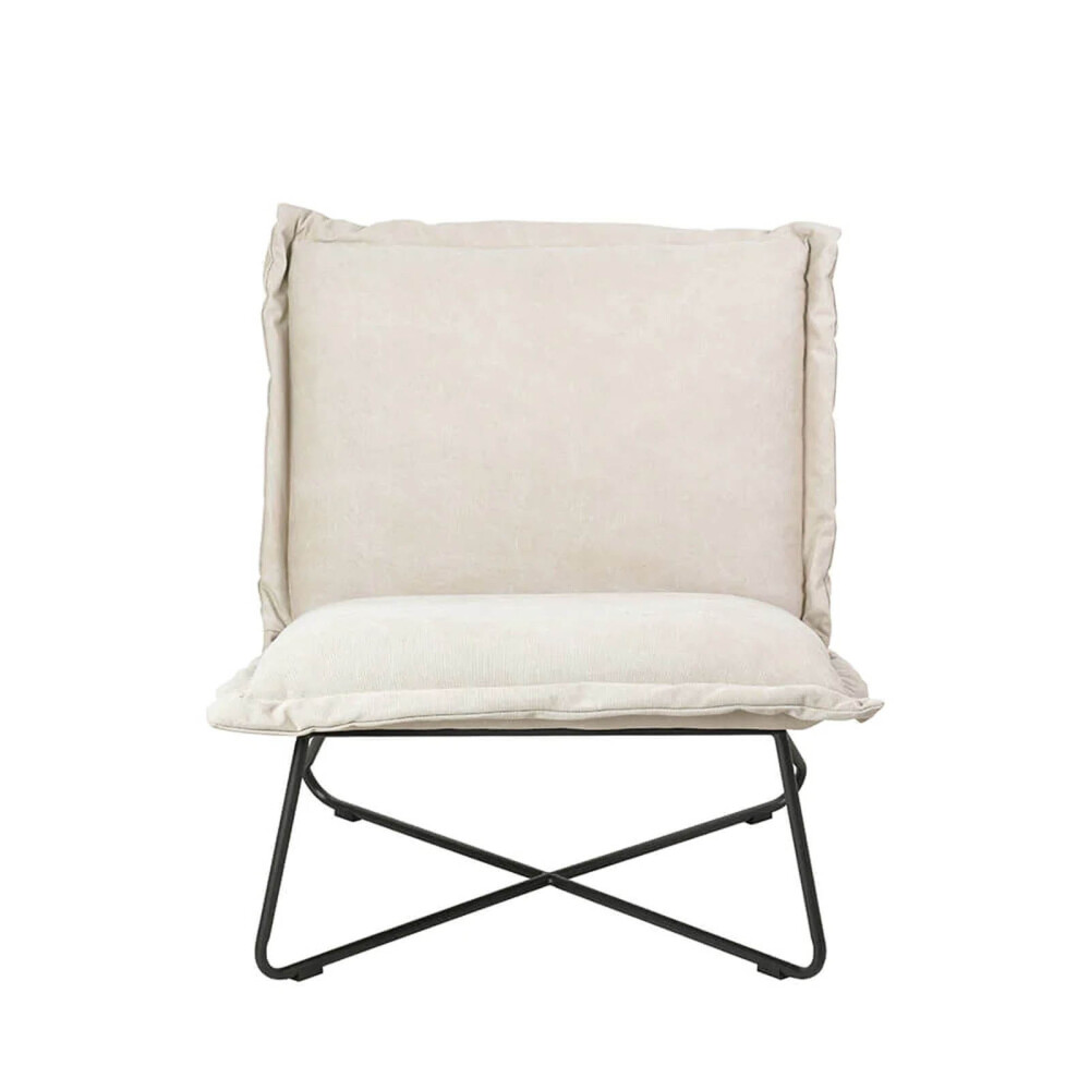 BUTACA METAL-Y-TELA NATURAL-BEIGE ARUBA BEIGE