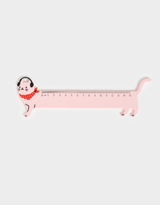 Útiles Varios Diseño propio Regla Con Forma De Gatito - Rosa Claro
