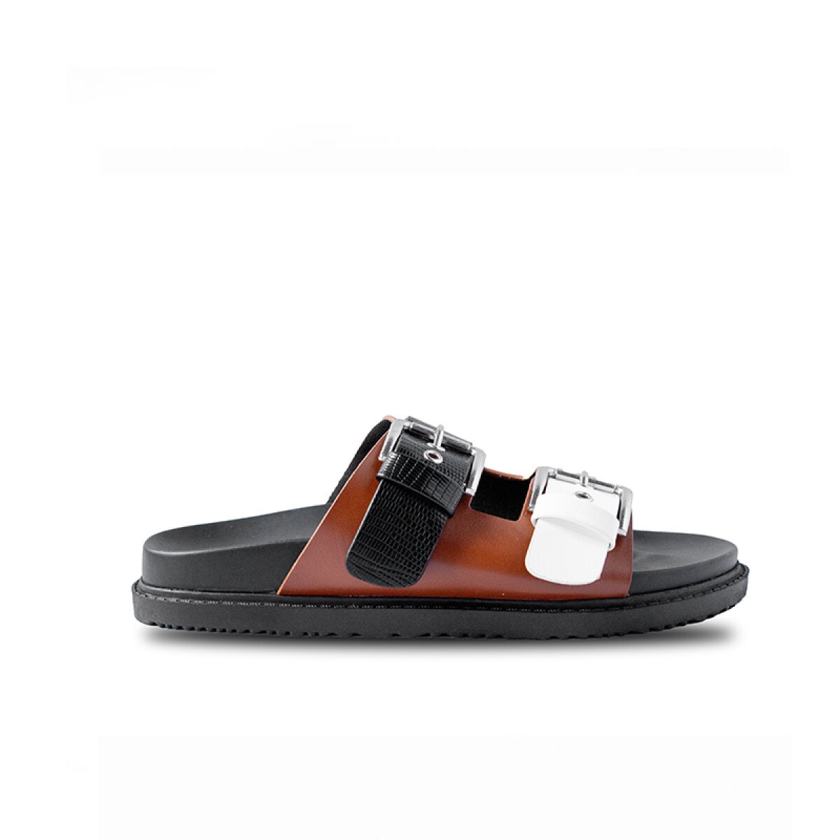 Sandalia de dama Panama Jack - Black/Brown/White 