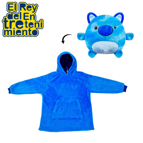 Buzo Polar Magico Canguro Peluche P/ Niños Diseños Azul