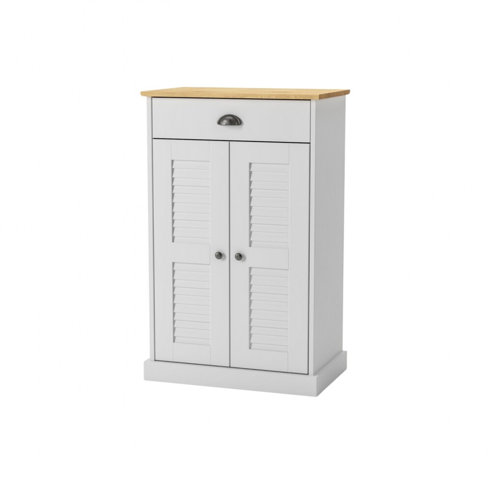 Zapatera - 2 Puertas - 1 Cajón - Línea Valenciana - Blanco Zapatera - 2 Puertas - 1 Cajón - Línea Valenciana - Blanco
