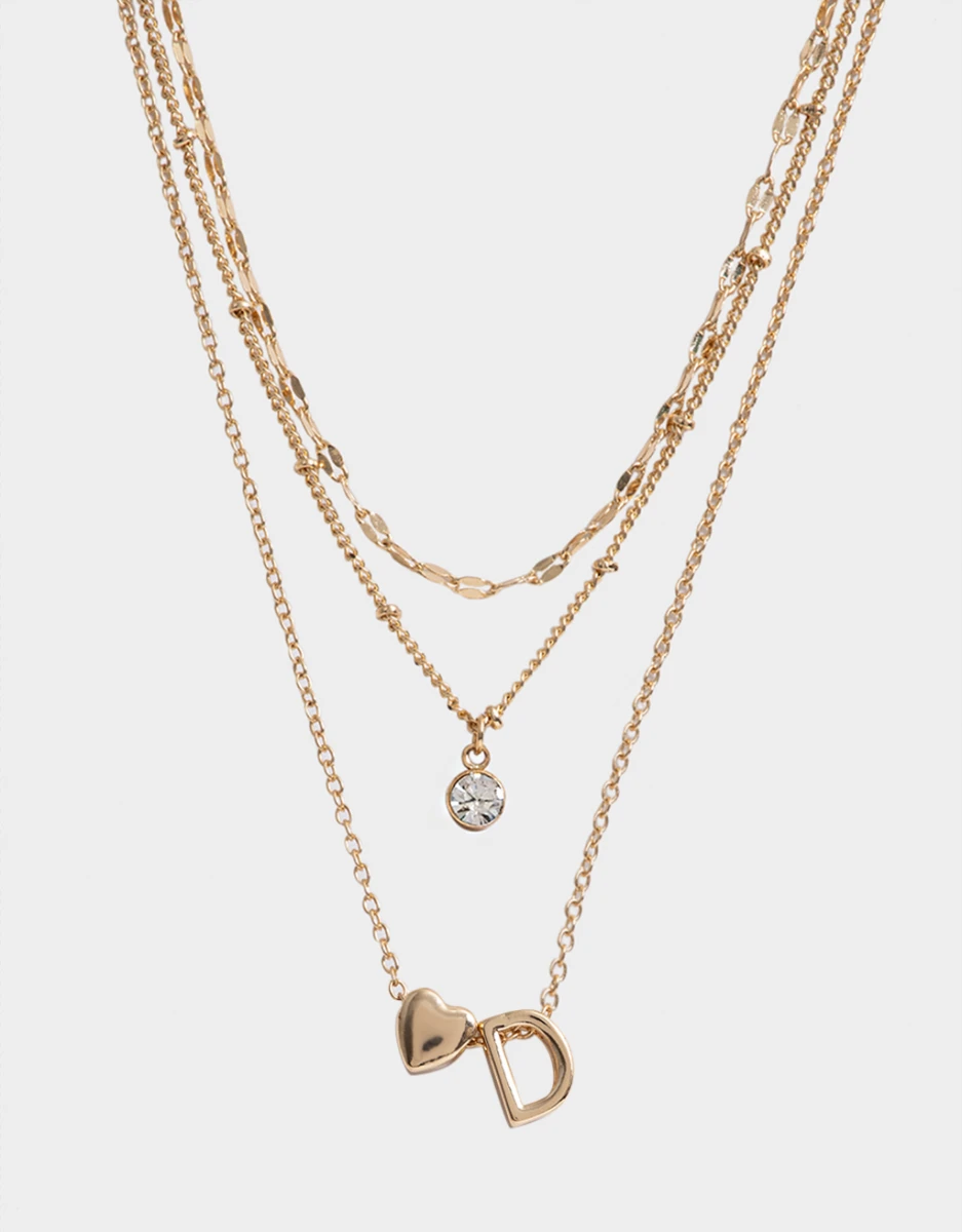 Collar Corto De Inicial "d" 
