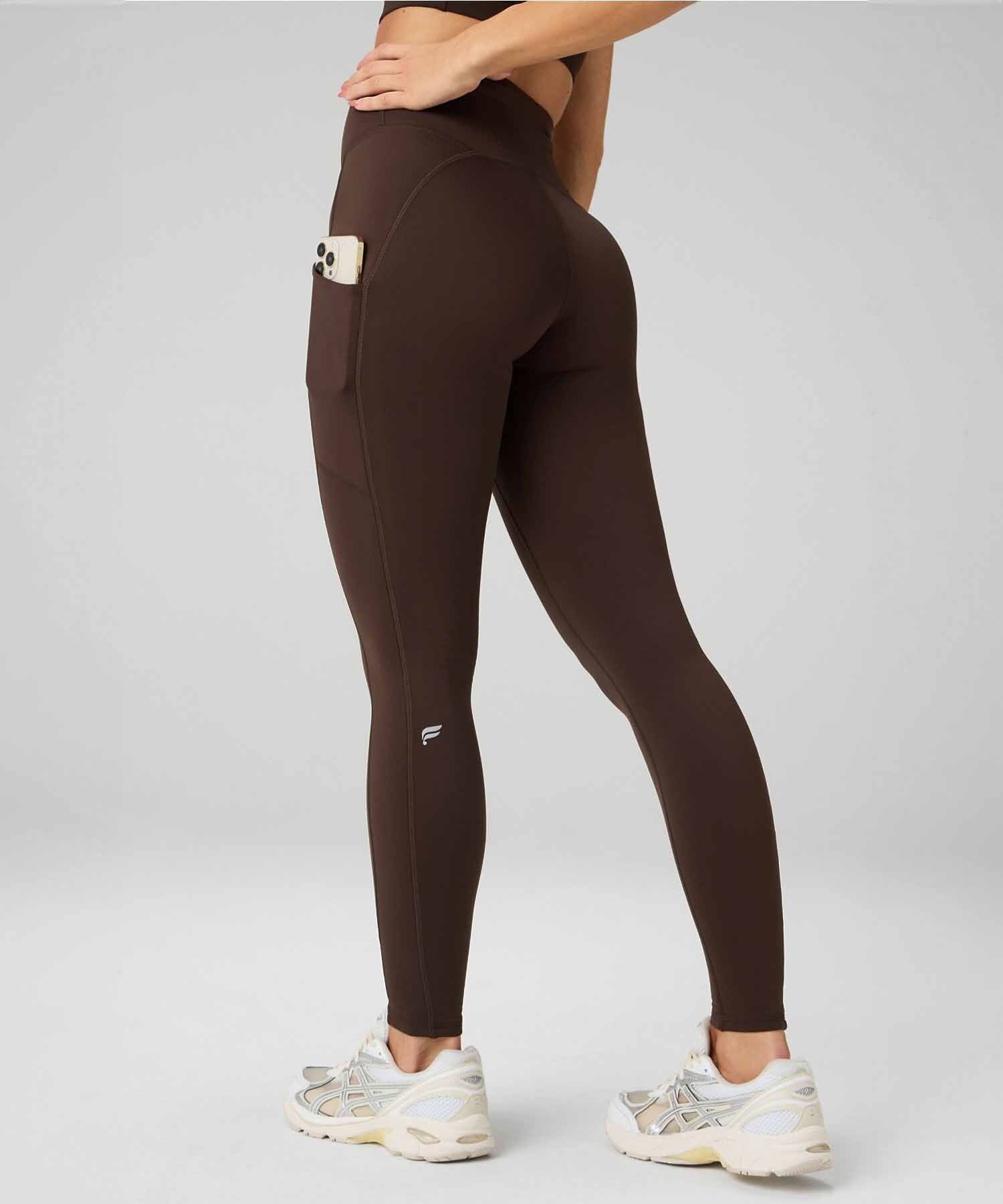 Leggings Cold Weather High-Waisted Pocket Mujer Cacao