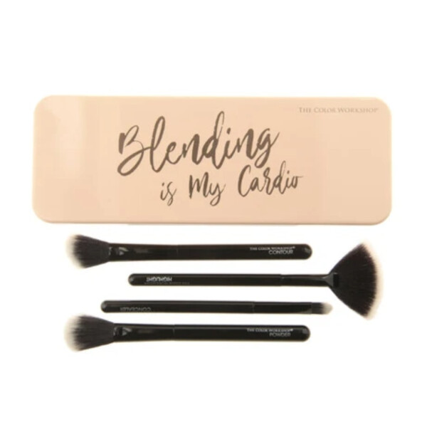 Set Brochas de Maquillaje para Rostro en Lata Set Brochas de Maquillaje para Rostro en Lata