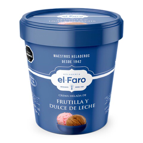 Helado de Frutilla y Dulce De Leche El Faro 1.1Lts Helado de Frutilla y Dulce De Leche El Faro 1.1Lts