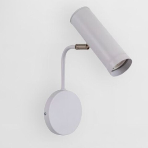 APLIQUE CON BASE REDONDA C/ CABEZAL TUBO METALICO 1L GU10 BLANCO APLIQUE CON BASE REDONDA C/ CABEZAL TUBO METALICO 1L GU10 BLANCO