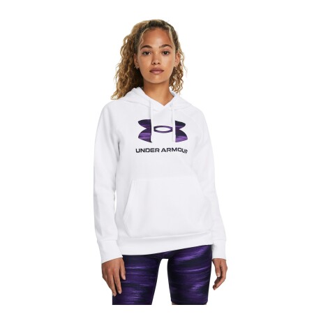 Buzo Under Armour RIVL BL PRNT FLL HDY BLANCO