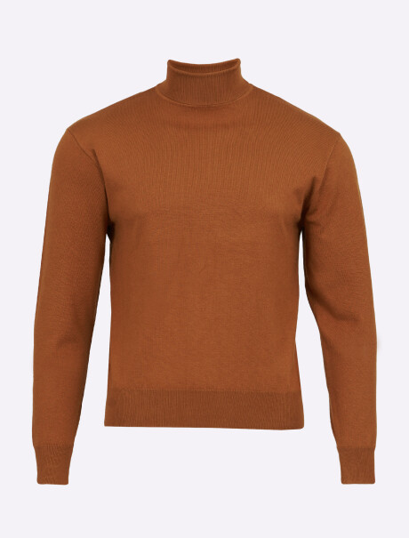 Sweater cuello alto cobre