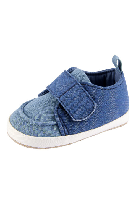 Zapato de bebé, con velcro, chambray Sin color