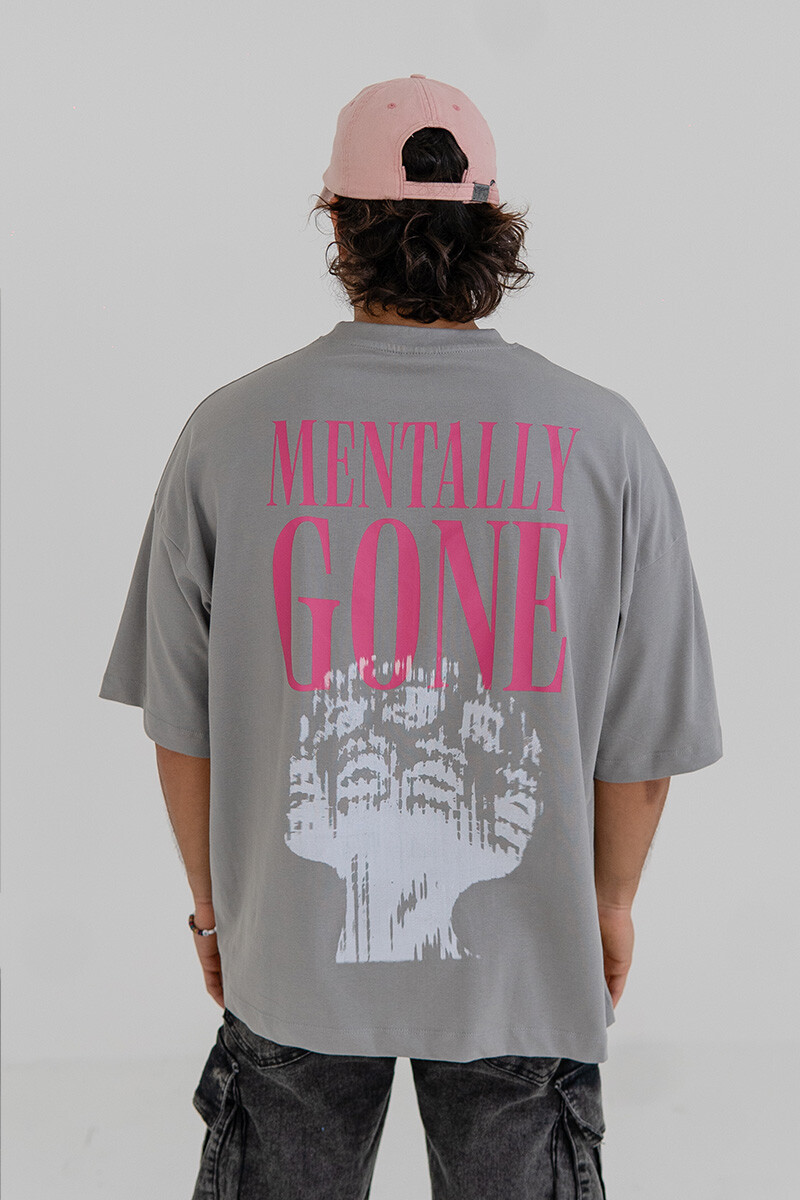 Remera Pulau Mentally Gone - Gris 