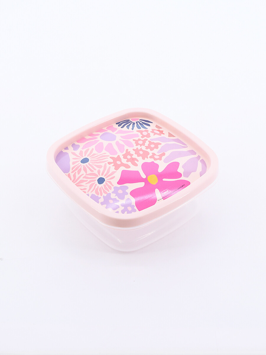 CONTENEDOR FLOWER - ROSADO 
