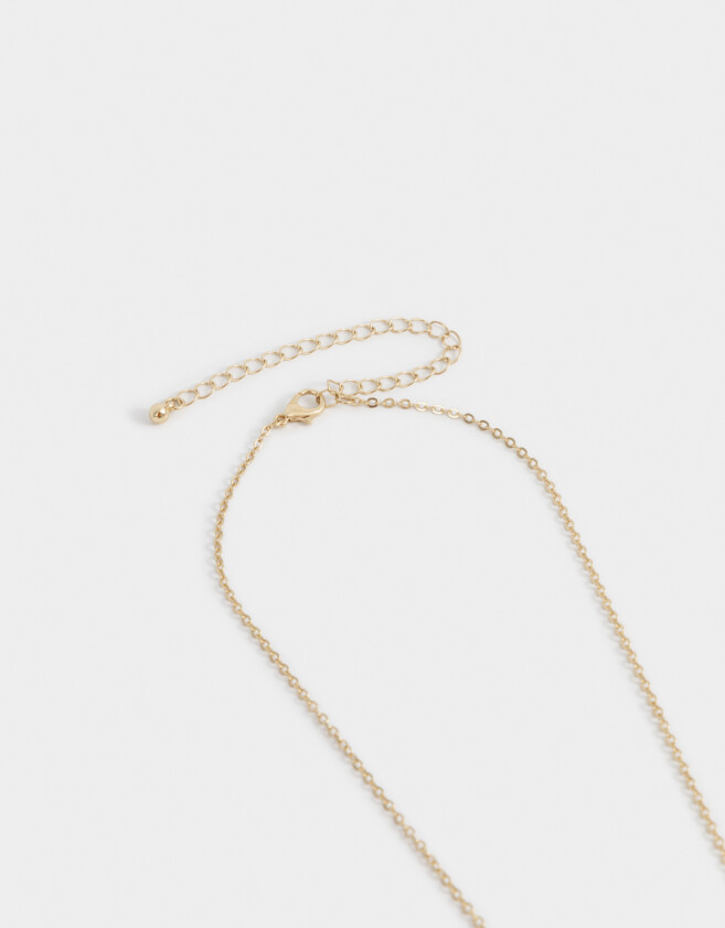 Cadena Corta con Dije Con corazón Collar Con Corazones - Dorado